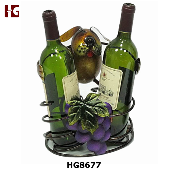 Grapevine Metal Wine Bottle Rack Home Decoration