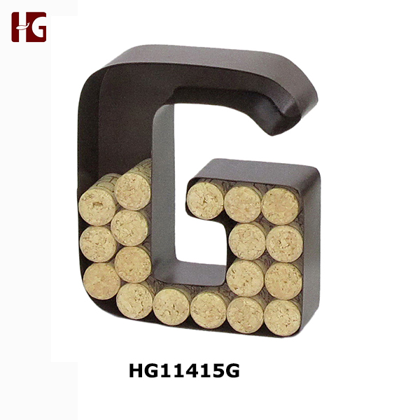 Mini Letter G Metal Cork Display Holder