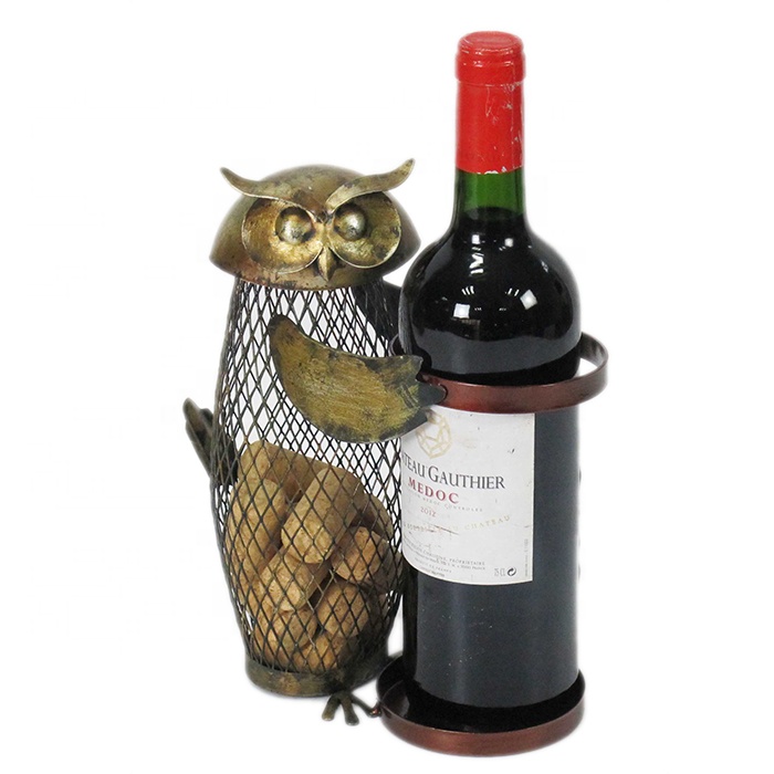New Metal owl Decorative Wine Bottle Holder