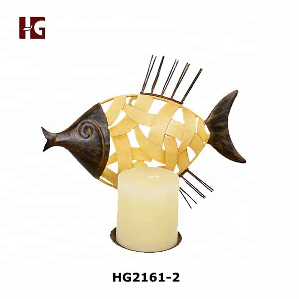 Metal Fish Tealight Candle Holder