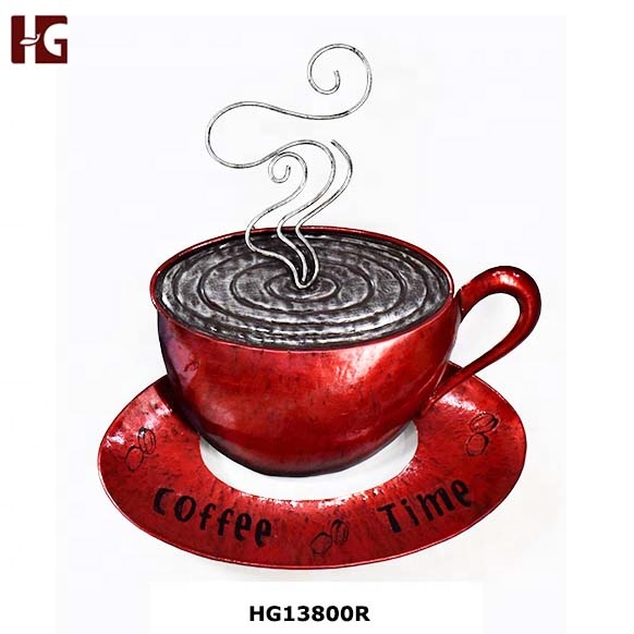 Metal coffee cup wall hanging crafts