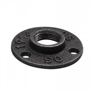 10Pcs DN15 1/2″ Cast Iron Flanges Pipe Fittings Wall Mount Floor Antique Flange Piece Malleable Iron Flange BSP Threaded Hole