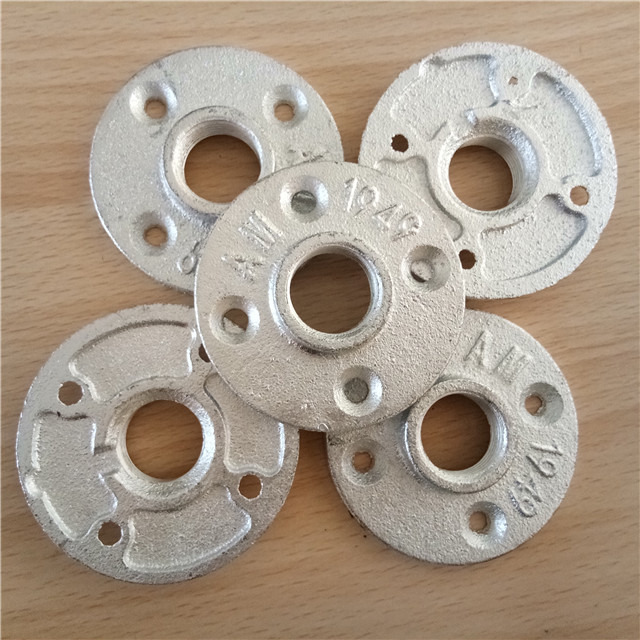 3/4inch industrial malleable iron casting galvanised furniture floor flange