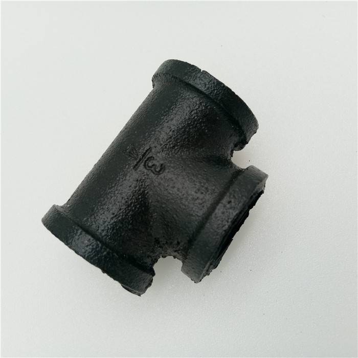 Malleable iron Tee Pipe Fitting equal reducing tee 3 way thread fittings