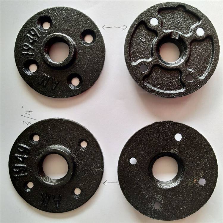 China factory Black Malleable Cast Iron Floor Flanges