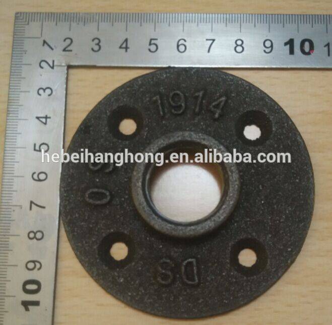 Factory Free sample Industrial Pipe Wine Rack - black floor flange 1/2 inch – Hanghong