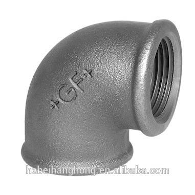 Factory Cheap Wall Flange - black cast/malleable iron downspout elbow machine pipe fittings 90 elbow – Hanghong