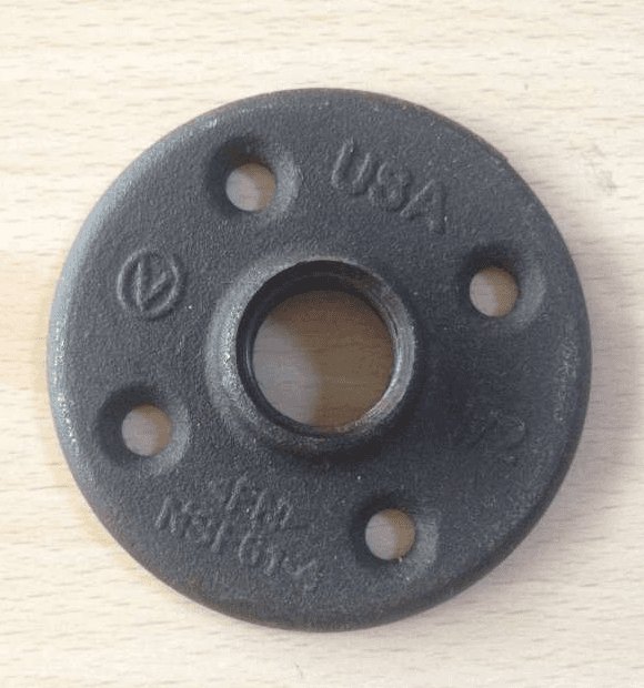 cast iron furniture fittings legs with3/4" black floor flange