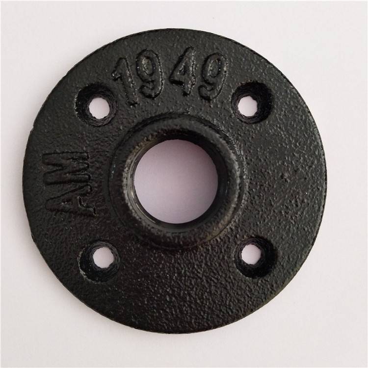 Black Antique cast iron pipe fitting for furniture and decoration