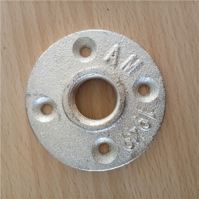 Malleable iron galvanized pipe fitting 3/4'' floor flange