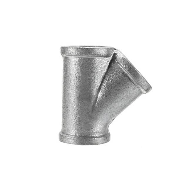 3/4" galvanized Y branch pipe fitting malleable iron key clamp