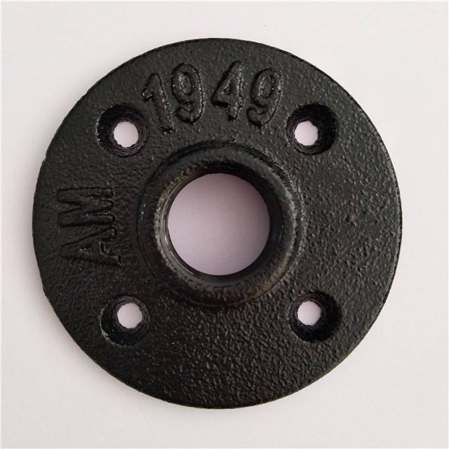 3/4 inch black cast iron pipe fittings floor flange