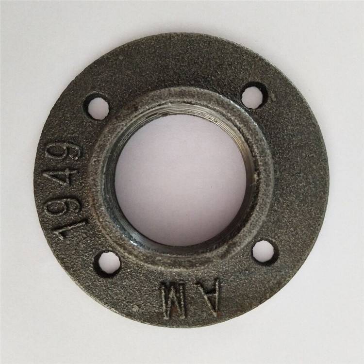 1 1/2" threaded malleable iron black pipe flange dimensions