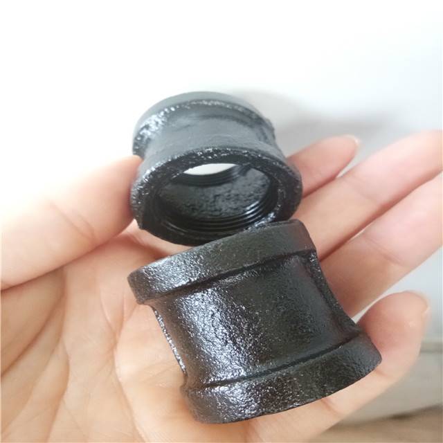 black malleable iron Female /Female BSP coupling socket pipe fitting