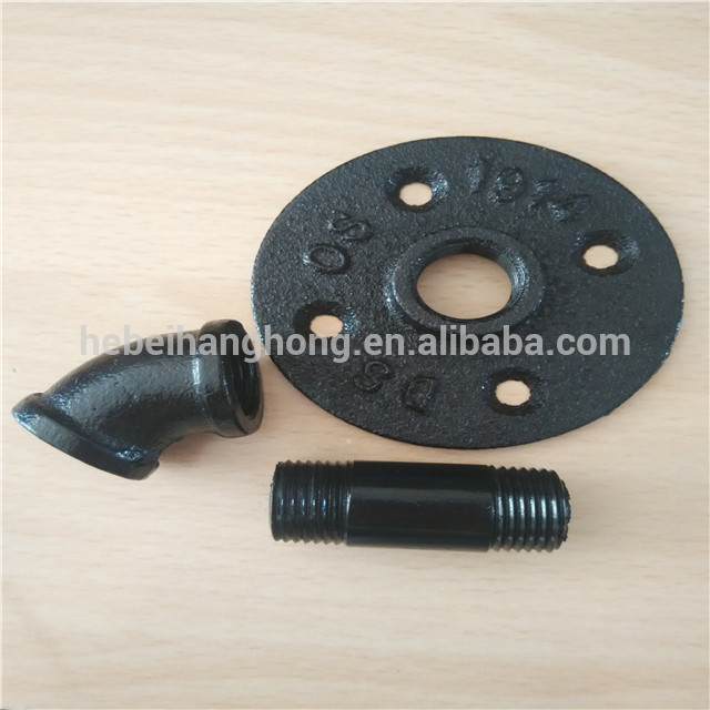 black iron pipe threaded fittings black malleable iron pipe fitting floor flange