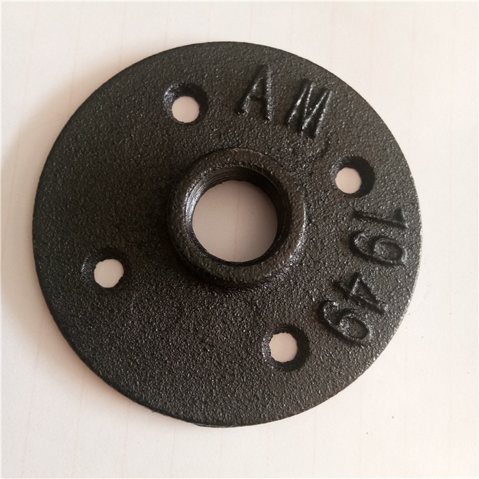 Cast iron pipe fittings Black floor flange for wholesale