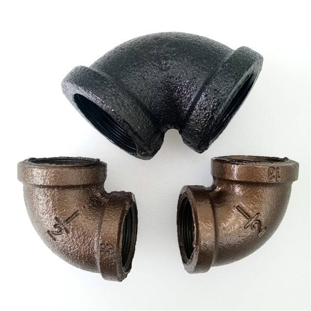 Plumbing Material black cast iron 90 degree 1" elbow pipe fitting