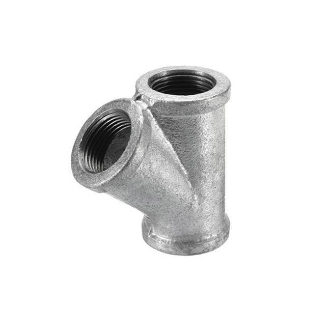 3/4" galvanized Y branch pipe fitting malleable iron key clamp