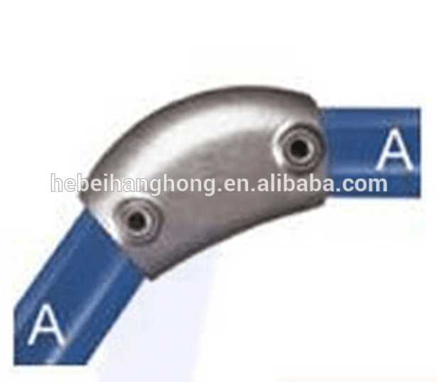 Hot galvanized cast iron obtuse angle elbow key clamp