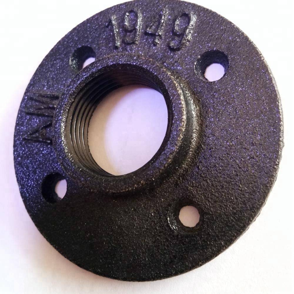 Leading Manufacturer for Black Iron Industrial Pipe - 1/2 malleable cast iron black pipe floor flange – Hanghong
