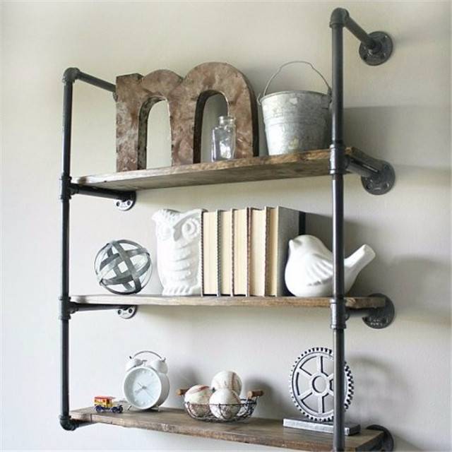 cast iron decorative pipe fittings book shelf