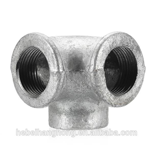 1/2 3/4 1 inch 3 way pipe fitting connector malleable iron galvanized elbow tee female