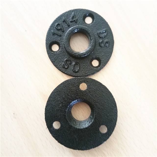 Malleable Iron Pipe Floor Threaded Fitting Black Flange