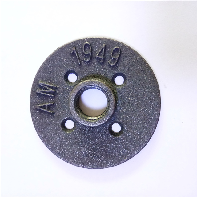 1/2'' 3/4" Threaded BSP Malleable Iron Pipe Fittings Wall Floor Flange