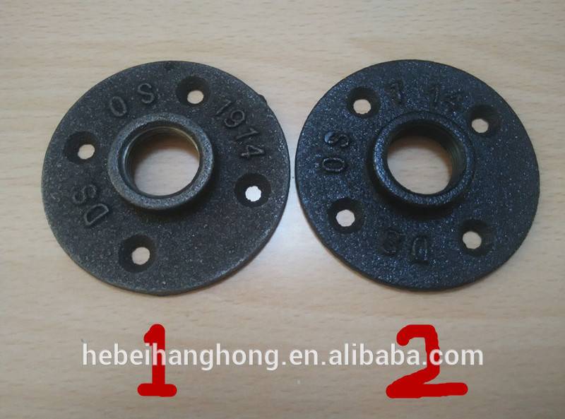 1 inch black floor flange BSP Malleable Iron Pipe Fittings