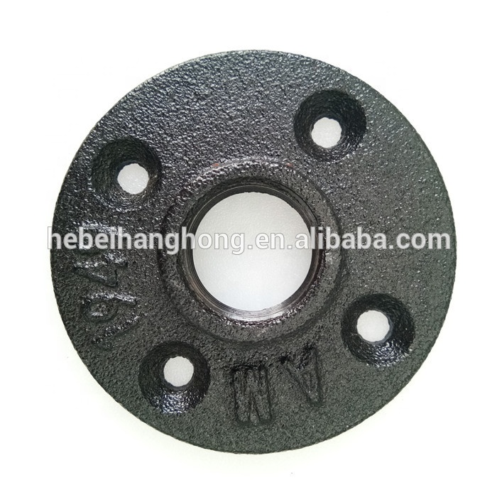 3/4" malleable iron pipe floor flange fitting