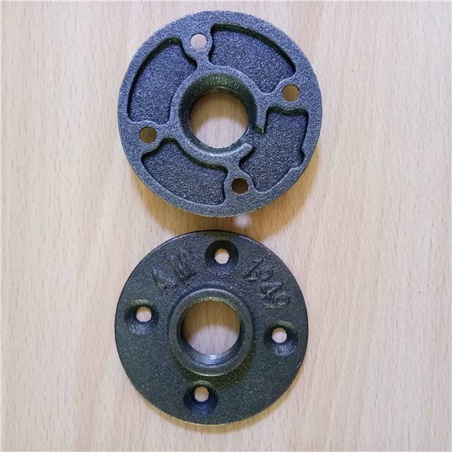 Black Malleable Iron Thread Flange Iron Pipe Fitting Floor Flange 1/2 inch  floor flange Featured Image