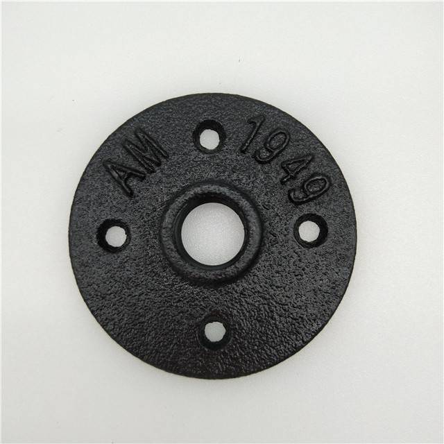 malleable iron pipe fitting floor flange 1/2" 3/4" and 1" with galvanized/black color