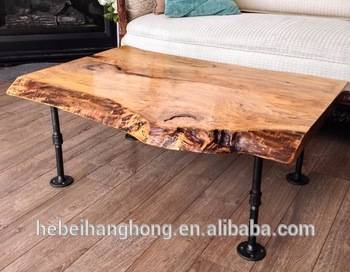 DIY Industrial Coffee Table used for black cast iron pipe fittings