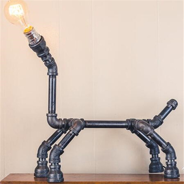Industrial Edison Bulb Light -cast Iron Pipe Table Lamp fittings