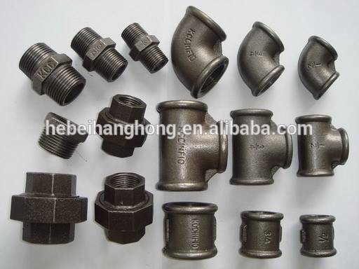 3/4" BLACK MALLEABLE IRON TEE fitting pipe BSP
