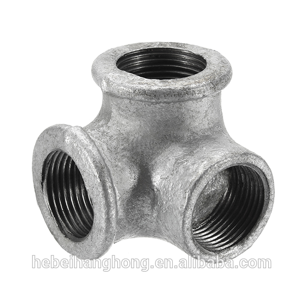 1/2 3/4 1 inch 3 way pipe fitting connector malleable iron galvanized elbow tee female