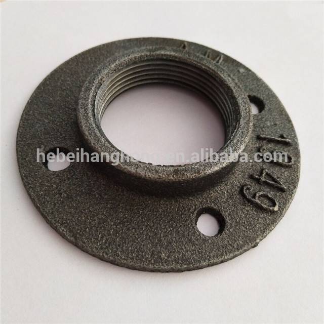 class150 black Malleable cast Iron Pipe Fitting floor flange Featured Image
