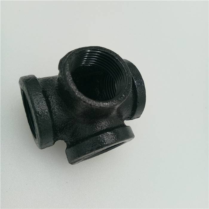 Mi side outlet cross  Plumbing fitting cast malleable iron pipe fitting