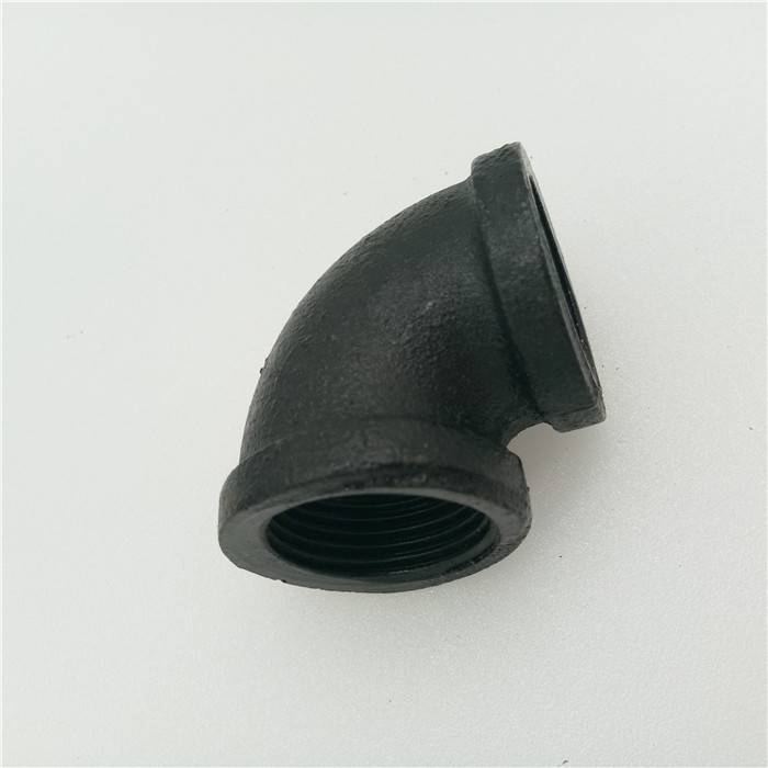 Black Pipe Fitting Cast Clamp Mech Galvanized Malleable Iron 1/2'' 90 Degree Elbow