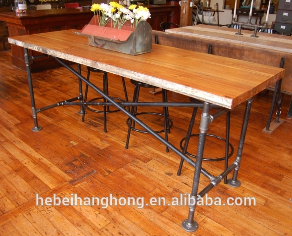 Industrial Cast Iron Pipe Douglas Fir Dining Table Featured Image