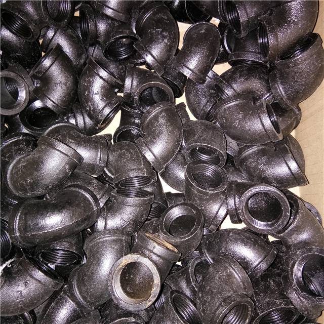 90 degree elbow hot dipped black malleable cast Iron Pipe Fittings made in China