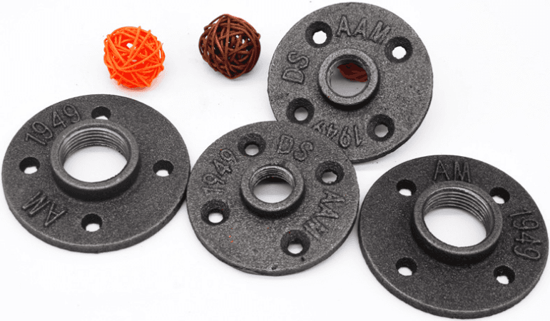 DIY home decoration cast iron pipe fittings of floor flange