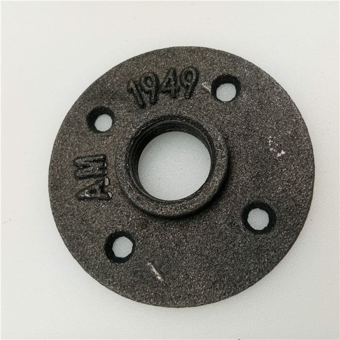 1/2" 3/4" cast iron pipe floor flange female elbow used for DIY home furniture and decoration