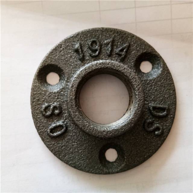 10Pcs 1/2 Industrial Steel Grey Malleable Cast Iron Pipe Fittings Floor Flange BSP Threaded Hole By