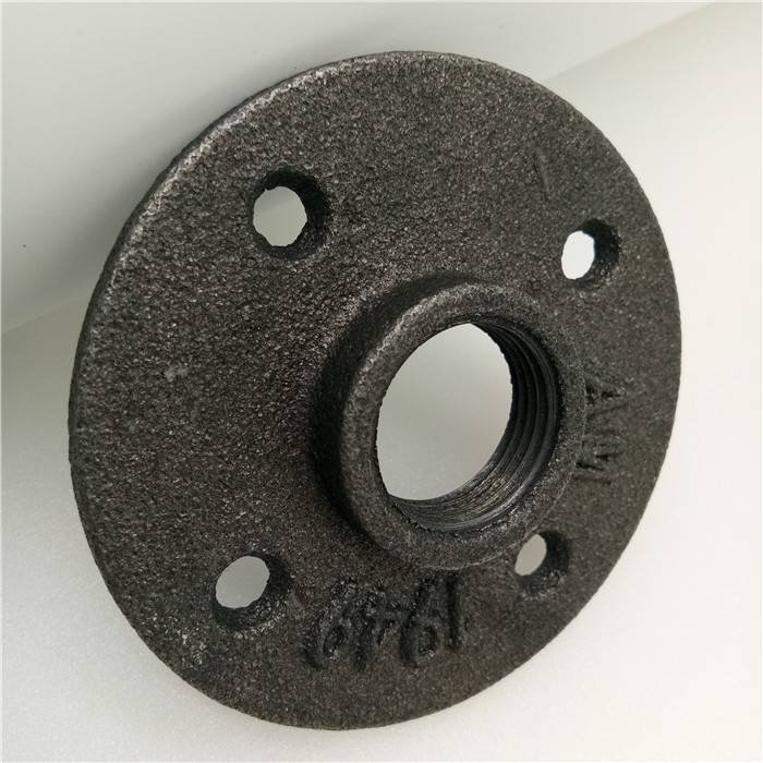 1/2 inch black cast iron pipe fittings floor flange