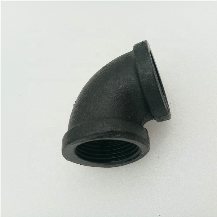 3/4inch black cast iron elbow fitting used for diy metal pipe clothes rack