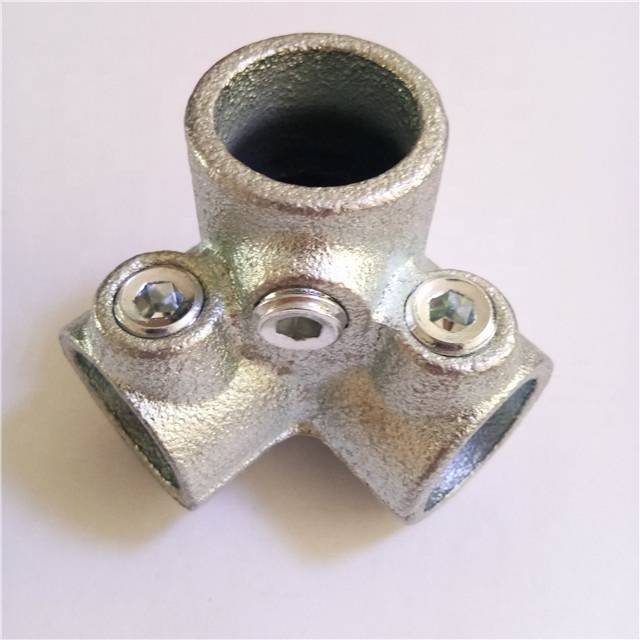 3/4inch industrial galvanized malleable iron key clamp used for building handrail