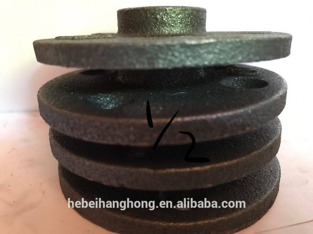 iron pipe fittings black malleable steel floor flanges pipe fittings