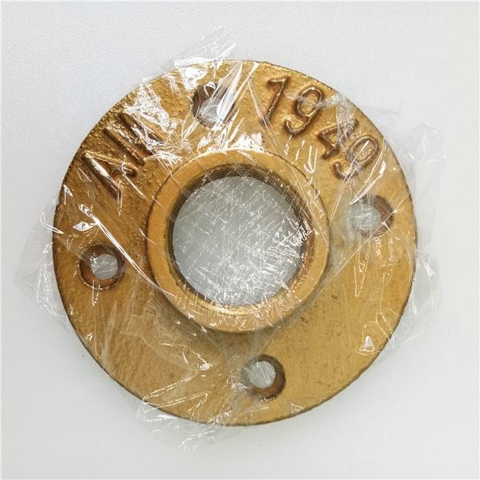 black DN20  industrial  Pipe Furniture Malleable Iron Floor Flange