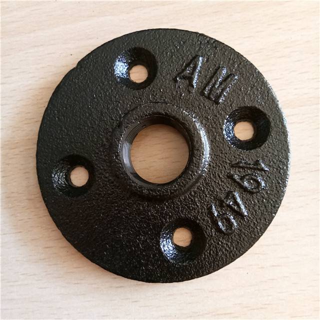 1/2 inch BSP floor flange malleable iron black home furniture diy galvanized black malleable iron pipe fittings